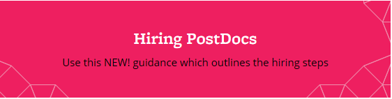 Hiring PostDoc promotional bloc